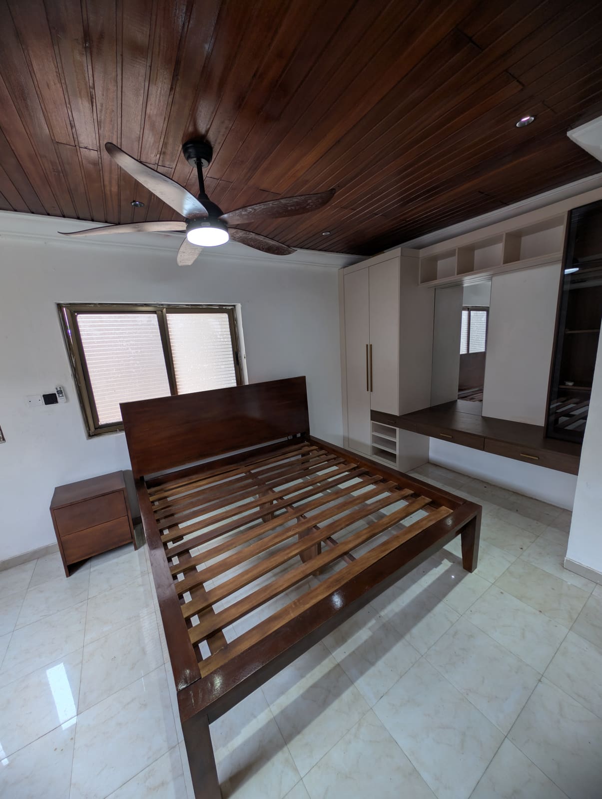 Bed frame and room — second angle