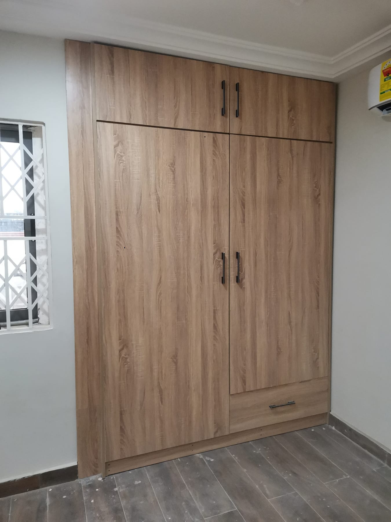 Floor-to-ceiling built-in wardrobe