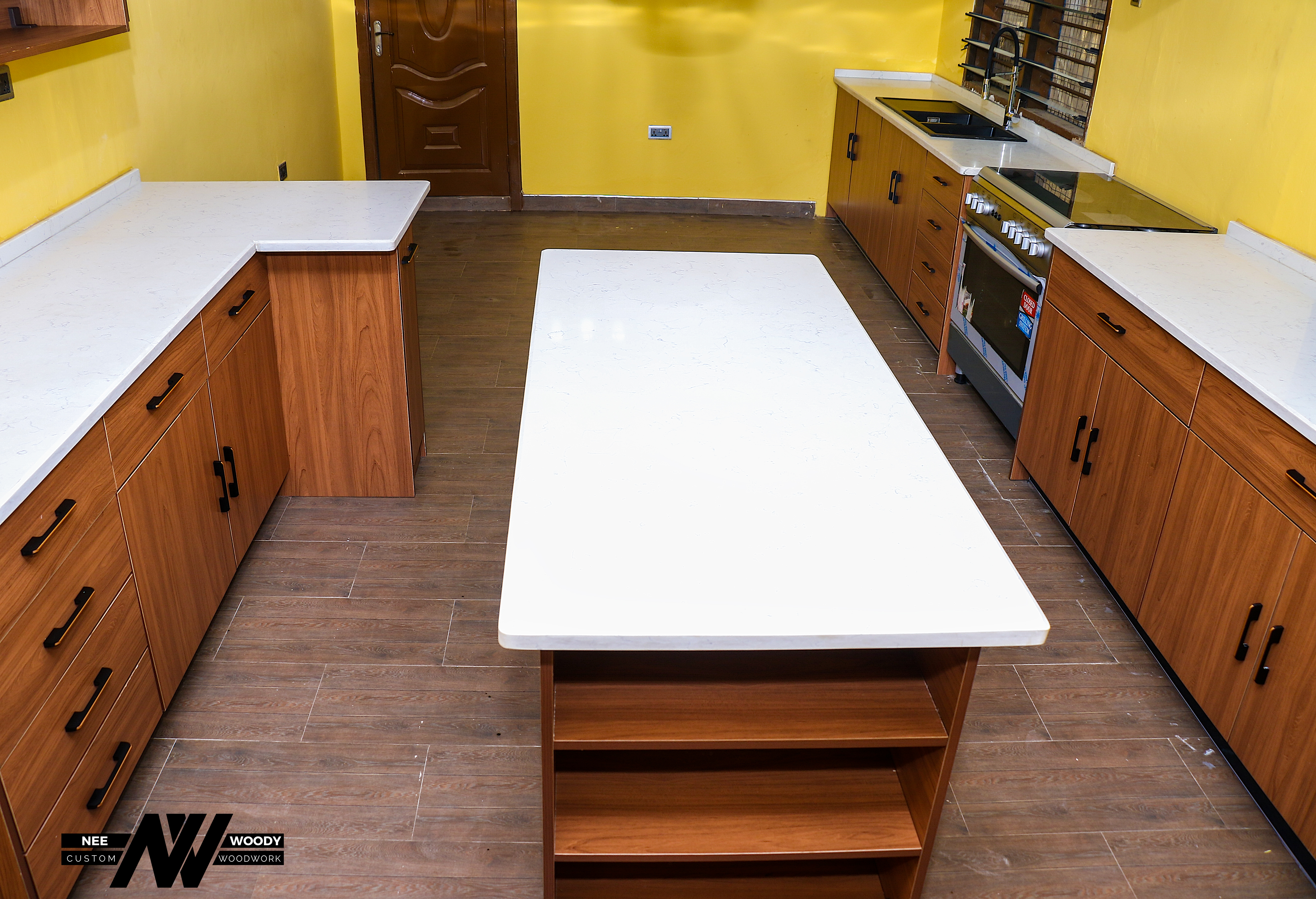 Kitchen with freestanding island, Dansoman, Accra