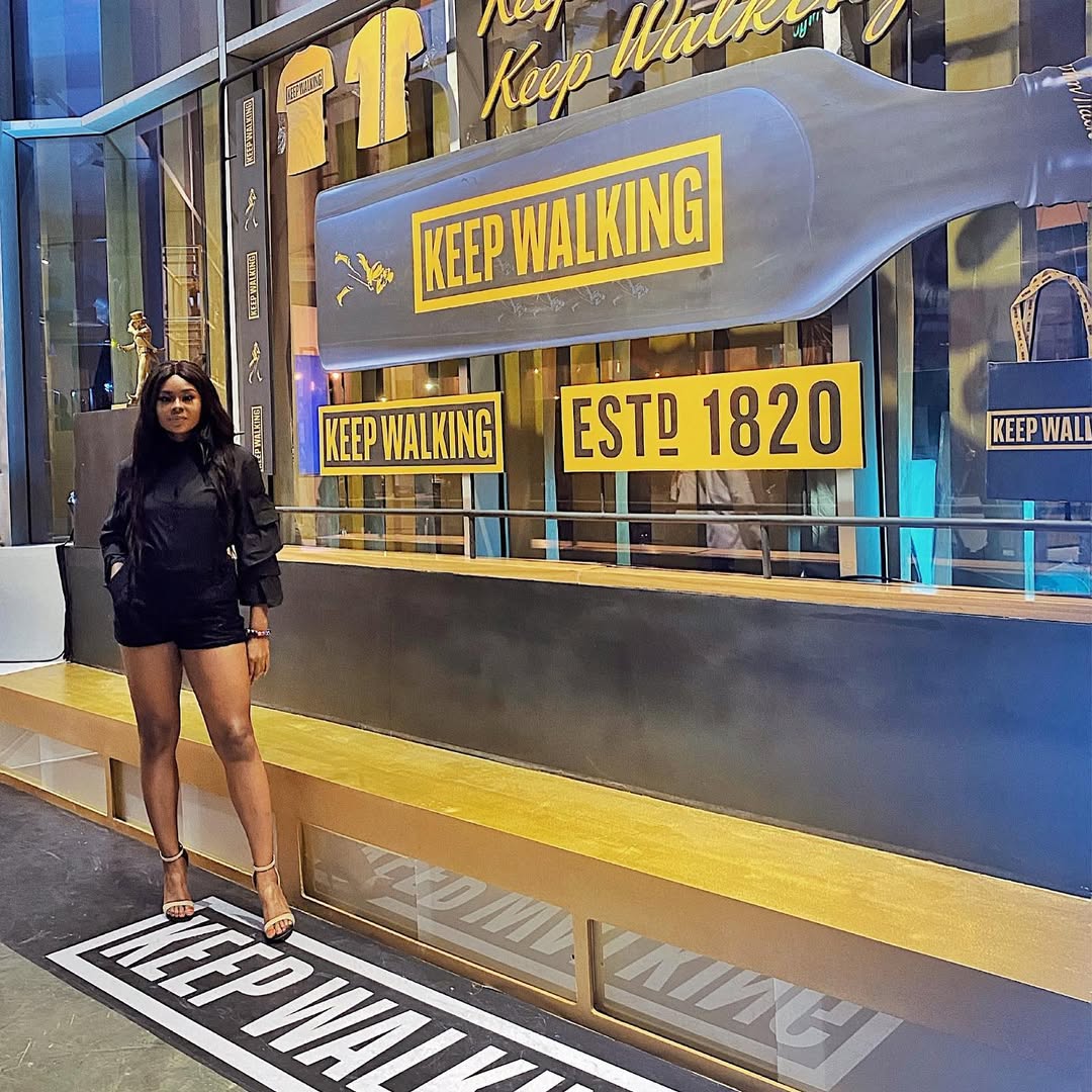 House of Walker Accra — full platform view with Keep Walking floor graphics