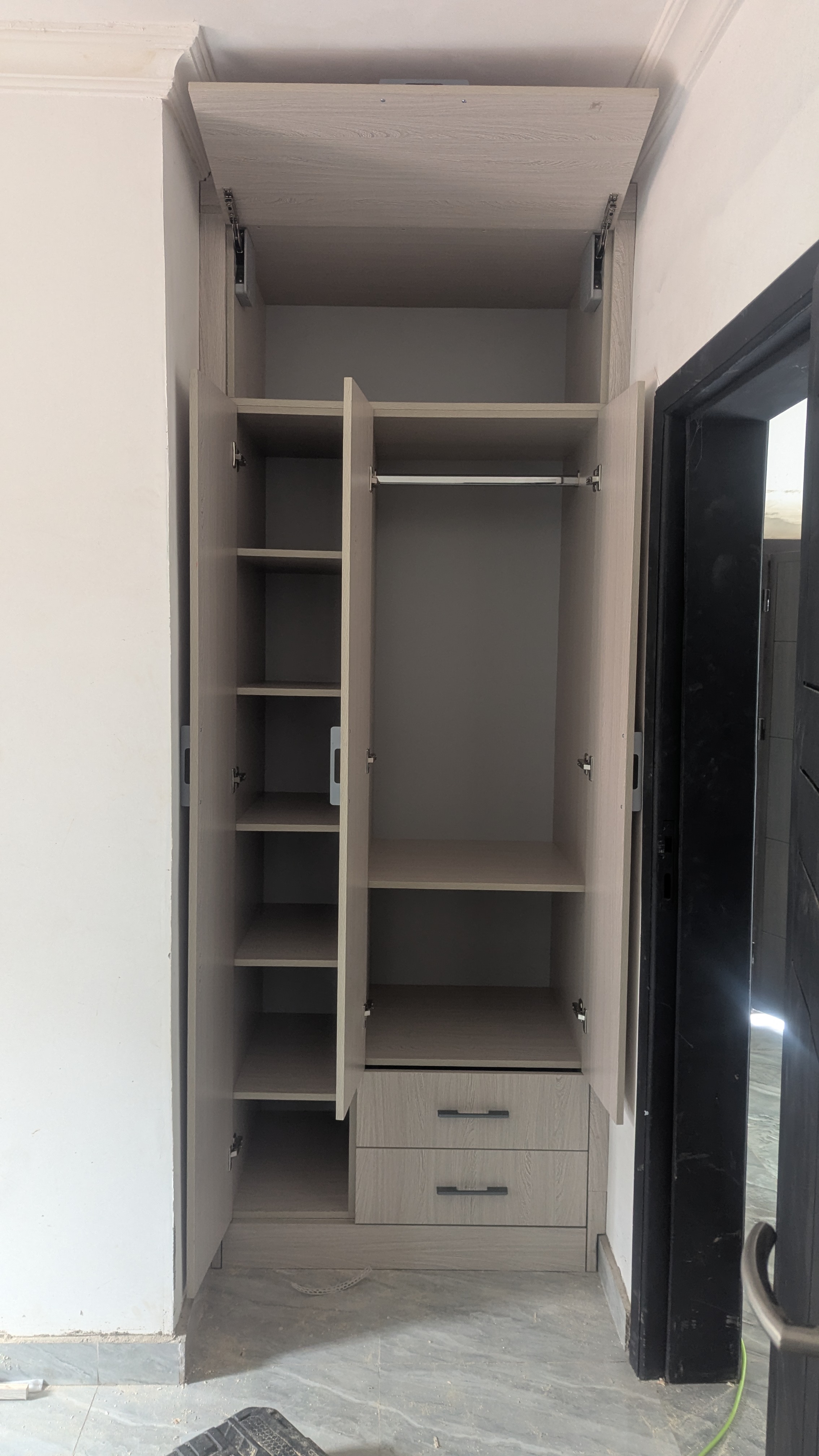 Guest bedroom floor-to-ceiling wardrobe — Oyarifa, Accra 2025