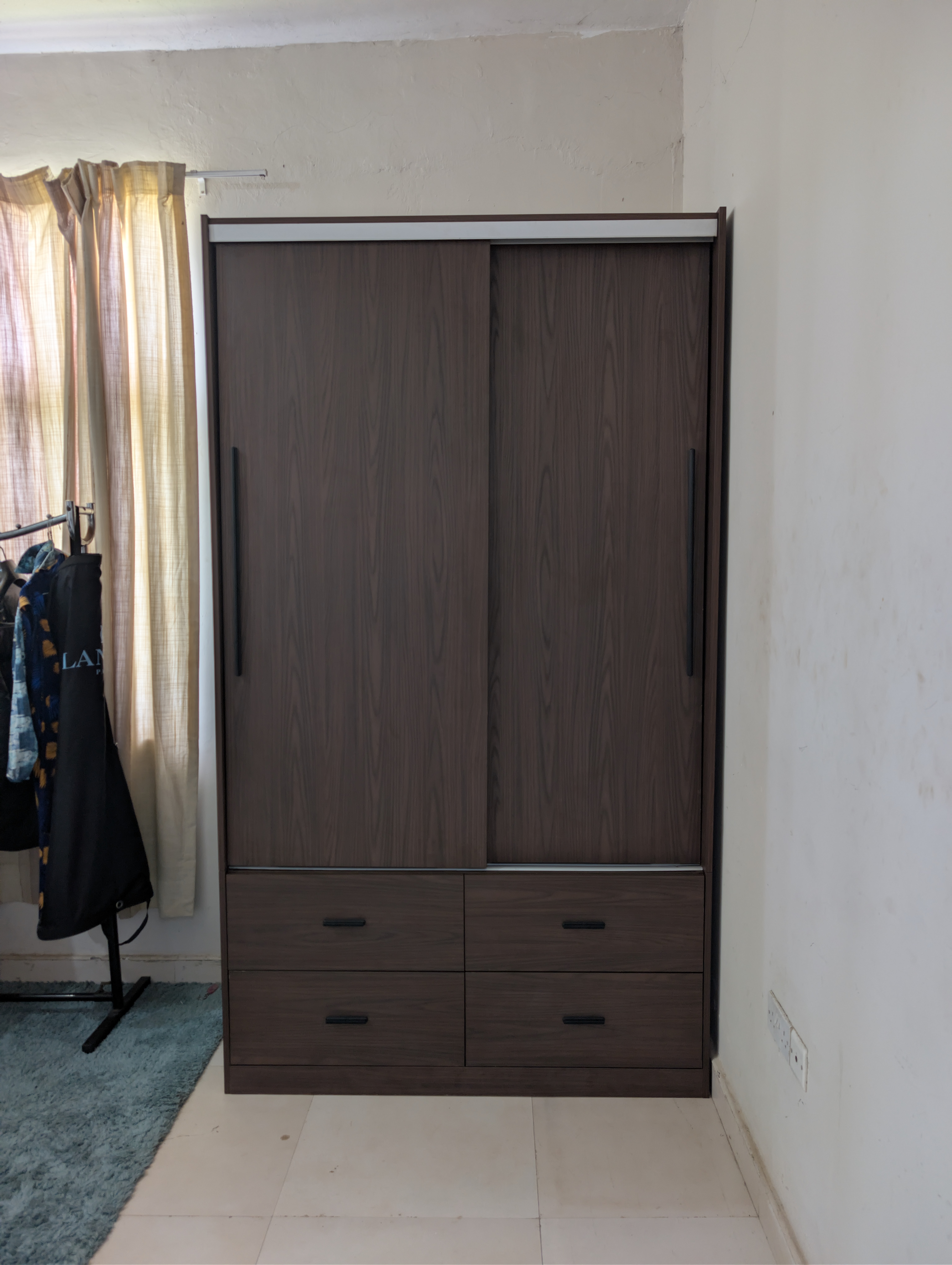 Freestanding sliding wardrobe with integrated drawer chest — Cantonments, Accra 2026